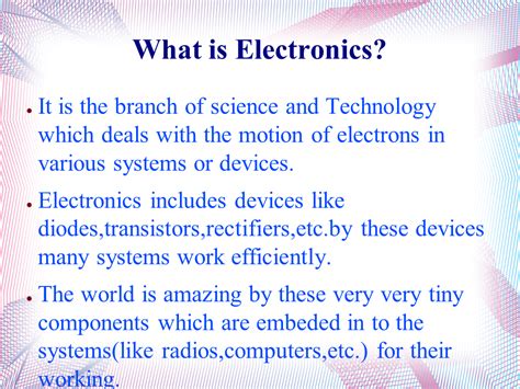 electronics definition.